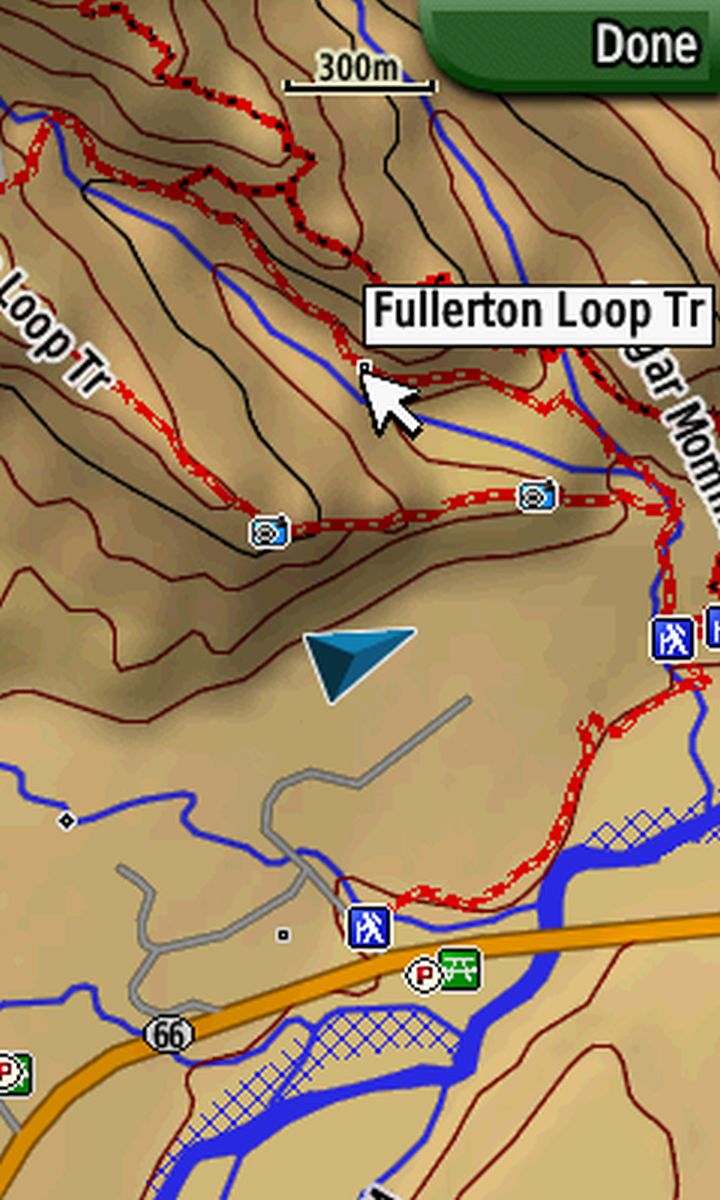 Fullerton trail on Topo Canada